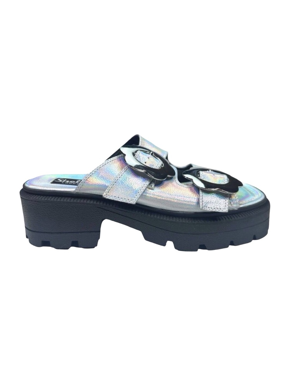 Shellys London x Dolls Kill Amber Flower Chunky Sole Sliders - Size 8